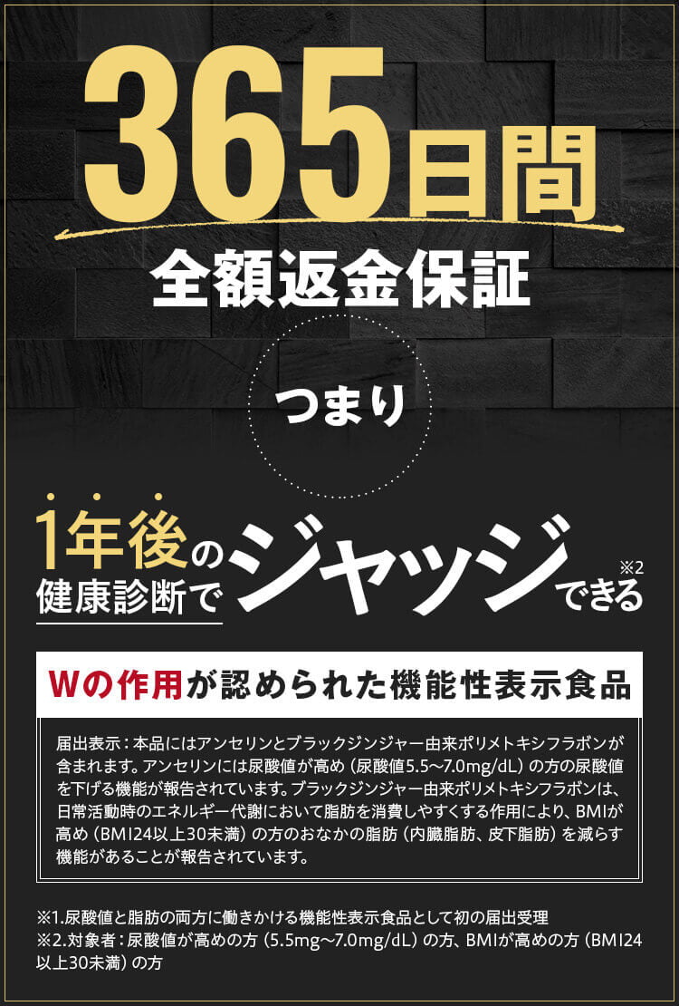 365日間全額返金保証